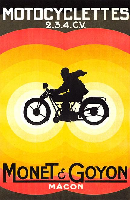 Affiche motocyclettes monet goyon