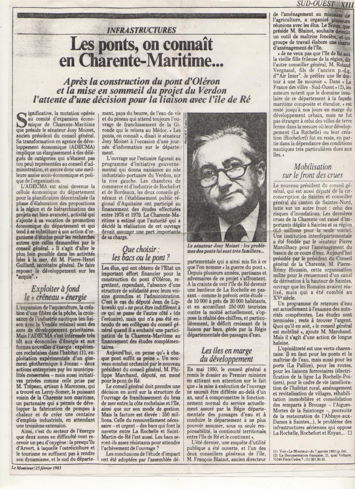 Moinet josy article les ponts 1983