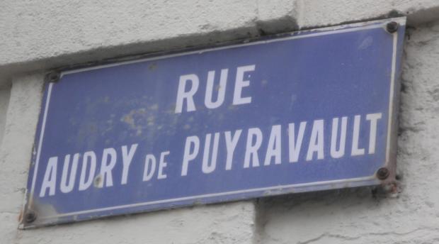 Plaque rue audry de puyravault a rochefort