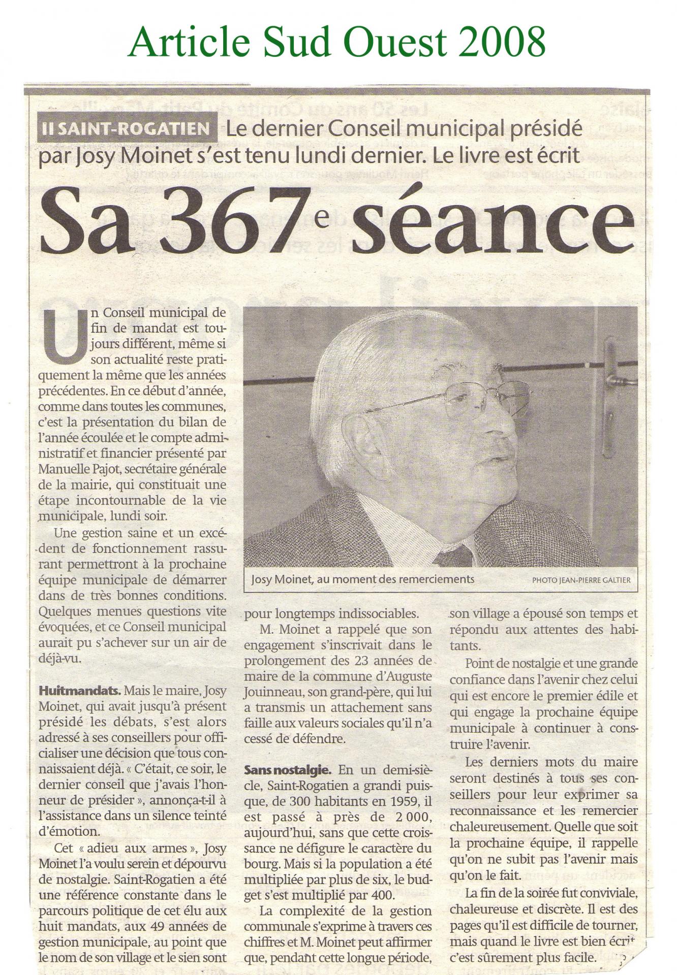 Josy moinet 367 seances 2009